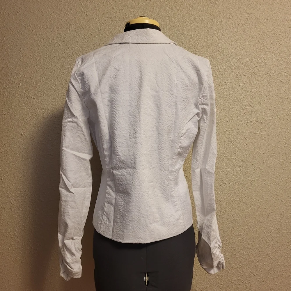 HeartSoul White Snake Print Textured Blazer Size Medium - Picture 2 of 11